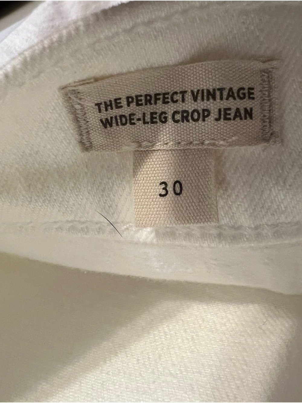 Madewell PERFECT VINTAGE WIDE LEG CROP JEAN in Off-White sz30 NWT - Picture 5 of 8